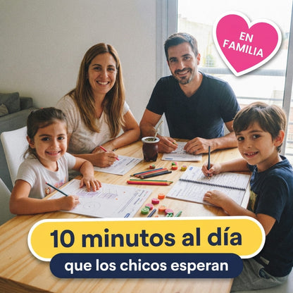 Familia jugando con Misión Foco